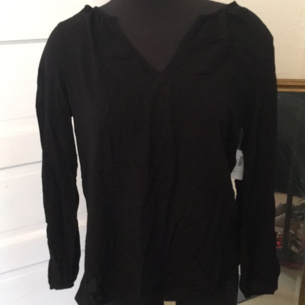 Black  silk like shirt
